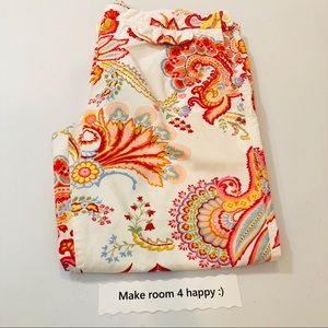 Tommy Hilfiger paisley capris Size 6
